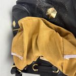 Jimmy Choo  Ramona black soft leather leather metal logo embellished satchel bag! Photo 10