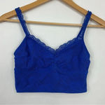 Gilly Hicks  Blue Lace Bralette Crop Top Photo 0