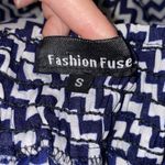 Fashion Fuse  navy and white Chevron stripe pull on pants Photo 2