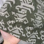 Skies Are Blue women's green embroidered off shoulder loose relaxed blouse small Photo 2