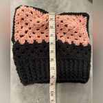 Handmade Crochet Cat Animal Ear Beanie Hat Cozy Ribbed Brim Stretch Winter Hat Photo 4