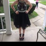 Elegant Black Halter Prom Dress Size M Photo 2