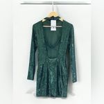 ZARA  Women Mini Green Sequin Dress NWT Photo 14