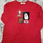 Bobbie & Brooks Bobbie Brooks Womens Ugly Holiday Christmas Card Red Sweatshirt Size Medium 8/10 Photo 0