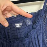 Lands' End Women’s Sheer Rib Maxi Beach Dress in Navy Blue - Size M Photo 5