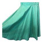 Sara U.S.A Vintage Retro Pin Up Halter Dress Green and white polkdot size large Photo 9