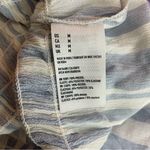 American Eagle Blue Stripe Smocked Ruffle Sleeveless Tube Top shirt womens M new Photo 11