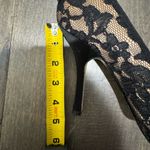 Joey O Women’s Black Lace Peep Toe Stiletto Heels Size 8.5 Photo 7