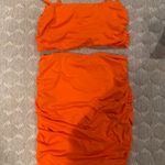 Amazon two piece orange skirt set Photo 3