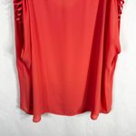 Torrid 1X Top Strappy Short Sleeve Peach Georgette Chiffon Solid Tee 899 Photo 7