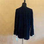 Charter Club  Deep Black Spring Horizon Pleated Long Sleeve Knit Cardigan Size XL Photo 5