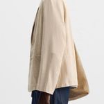 ZARA Origins Leather Suede Blazer Photo 6