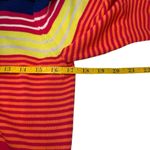 Jillian Nicole Stripe Colorful 3/4 Sleeve Cardigan Sweater LG Rainbow Runs Small Photo 4