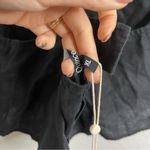 Quince  Black Linen Crop Tank Top Size Extra Large Photo 2