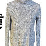 Gap  Black and White Cable Knit Turtleneck Sweater Size Small Photo 0