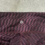 Lululemon Wunder Under Crop III Horizon Red Grape Maroon Black Sz 6 EUC Photo 5