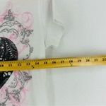 Y2K Heart Spiral Graphic T Shirt Womens Medium White Photo 5