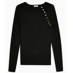 Topshop Ribbed Knit Crewneck Long Sleeve Sweater Photo 1