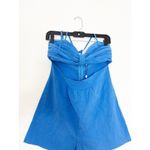NWT SNDYS X Revolve Boat Linen Romper Size Medium Blue Cut Out Lightweight Photo 4