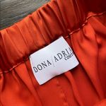 Custom Cropped Wide Leg Pant Womens Sz Medium Orange with White Lace Trim Photo 3