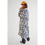 Free People Wild Nights Floral Blue Yellow Duster Kimono NWT size Medium Photo 1