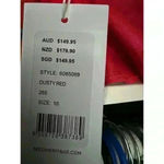 Seed Heritage Print Frills linen Blend Dress Red Size 10 Photo 7