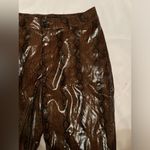 Pretty Little Thing Brown Faux Leather Snakeskin Straight Leg Pants 4 Photo 7