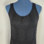 Black Lace Overlay Stretchy Dress Made in Italy Size M Photo 1