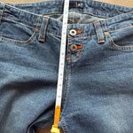 Lei Jeans Womens 9 Junior Blue Low Rise Hipster Flare Orange Stitching Denim Vtg Size undefined Photo 7