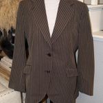 Paul Smith Striped Brown White 2 Button Blazer Size 12 Photo 0