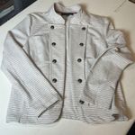 Tommy Hilfiger Striped Double-Breasted Cotton Jacket Women's XL Photo 4