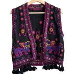 Rafia fringe vest Black Size M Photo 0