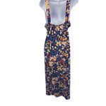 Market & Spruce Blue Sleeveless Floral Pattern V Neck Midi Length Wrap Dress 1X Photo 2