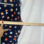 American Living  Navy and Orange Polka Dot Midi Dress Photo 7