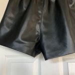 BLANK NYC LIMITED EDITION  Black Faux Leather High Rise Shorts Photo 7
