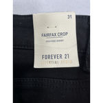 Forever 21 Womans Fairfax Jeans Cropped 31 Black High Rise Skinny NWT Photo 4