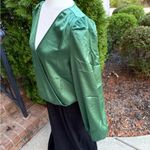 Sincerely Jules for Bandier Women's Green Blouse Elegant Satin Top size Medium Photo 3