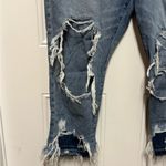 American Eagle  High Waist Girlfriend Jean Extreme Distressed Blue 12 X-Short Photo 2