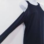 Bailey 44 Cold shoulder Wool Blend Black Knit Blouse Photo 1