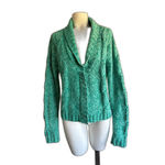 Mudd  Green Cable Knit Soft Cardigan Sweater M Photo 2