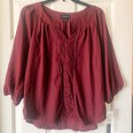 My Michelle Burgundy Blouse Photo 0
