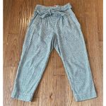 Anthropologie Cartonnier navy gingham tie waist pleated pant 4 Photo 12