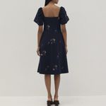 Love Bonito Bexley Embroidered Panelled Fit & Flare Dress in Humble Abode‎ Sz XS Blue Photo 3