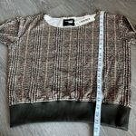 L'Agence L’Agence Kimora Sweatshirt Womens Small Off The Shoulder Brown Plaid Photo 7