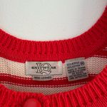 Vintage LQ Knitwear Hand Loomed Red and White Striped Tank Top Size M Photo 1