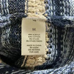 Westport Blue & Navy Striped Knit Sweater with Button Shoulder Detail – 3/4 Sleeve Photo 7