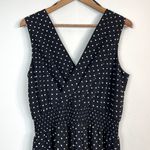 Apt. 9  Jumpsuit Womens Large Black White Polka Dot Cropped Wide Leg Sleeveless‎ Photo 1