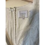 One33 Social Sz 2 White Embroidered Lace Ruffled Overlay Sleeveless V Photo 4