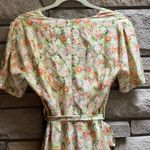 Ivy City Co faux wrap Lyra Midi Dress Yellow Floral Print Cottagecore size 2 Photo 3