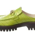 Intentionally Blank NWT Kowloon Leather Loafer Green Crocodile-Embossed in box 7 Photo 2